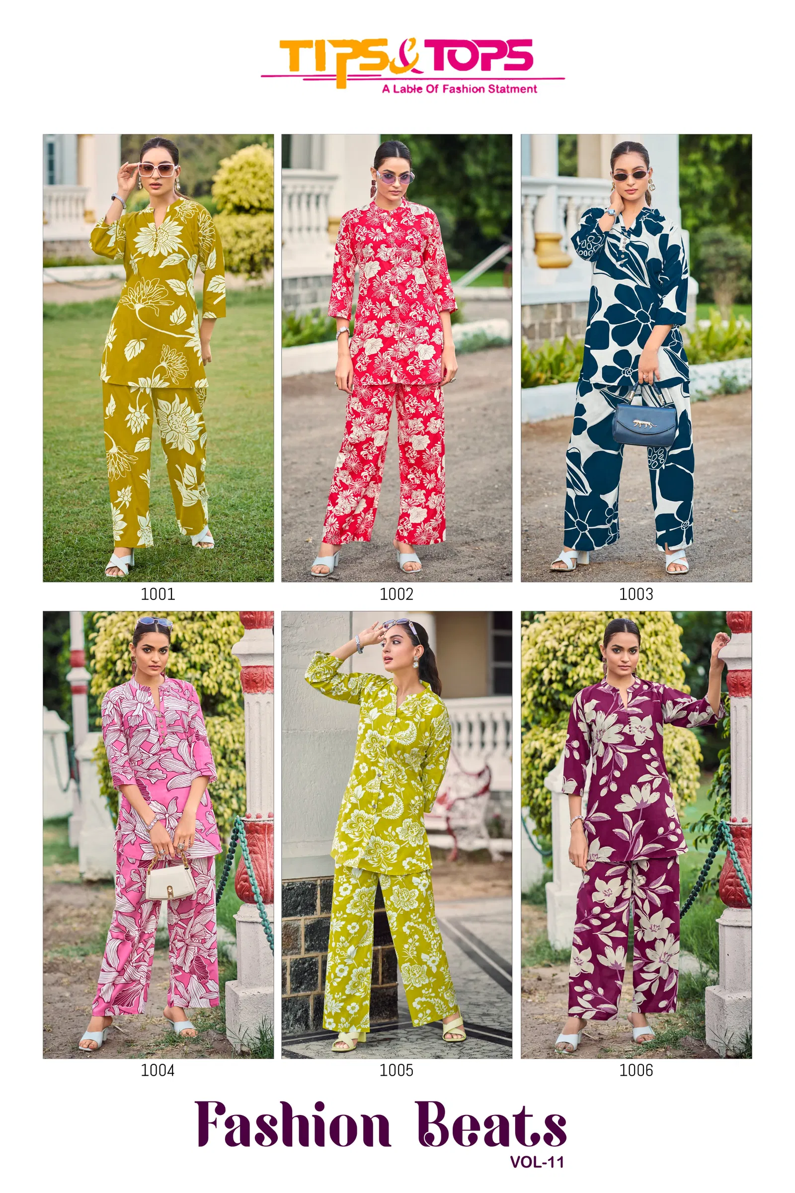 Tips And Tops Fashion Beats Vol 11 Rayon Printed Co Ord Set Wholesale Online